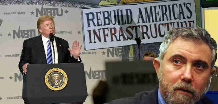 Paul Krugman Should Love President Trump’s Infrastructure Plan