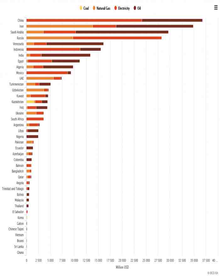 Energy Consumption Subsidies by Country