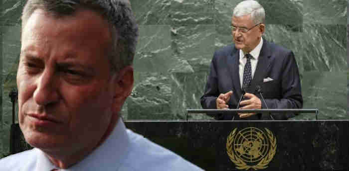 De Blasio Snubs UN General Assembly President, Volkan Bozkir