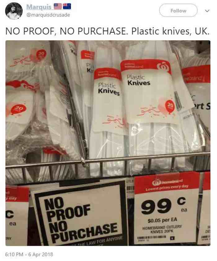 London Knife Ban