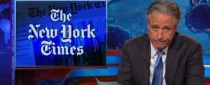 Even Jon Stewart is tearing into the New York Times' ridiculous Rubio coverage