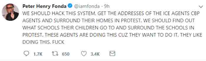 Hollywood hero calls for attacking the schools of ICE agents’ children, kidnapping Barron Trump, stripping and whipping Kristjen Nielsen