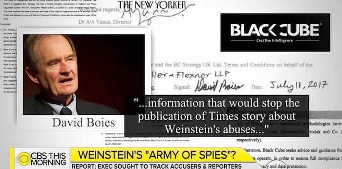 Al Gore attorney David Boies stabbed the NY Times in the back, directed Weinstein's 'army of spies'