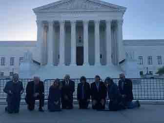 Faith and Liberty participated in the Day Break Prayer on the steps of the Supreme Court