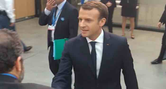 Marc Morano confronts French Prez Macron