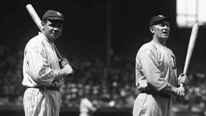 Babe Ruth, Ty Cobb, Two Great Athletes and Americans from the Days Before they Kneeled