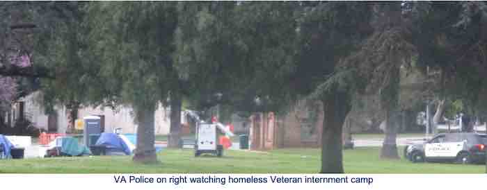 BIG-BROTHER VA POLICE WATCHING HOMELESS VETERANS INSIDE THE VA