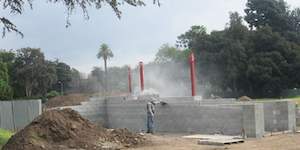 More Illegal Construction of Sham Amphitheater on VA property