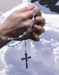 Rosaries in the snow