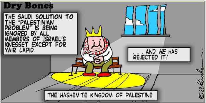 Lapid rejects Hashemite Kingdom of Palestine solution