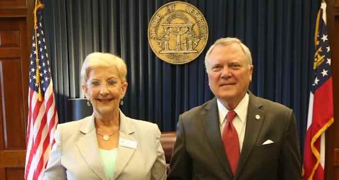 Georgia Gov. Nathan Deal (R) with First Lady Sandra Deal (L)