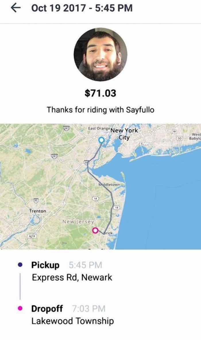 Thanks for riding with Sayfullo