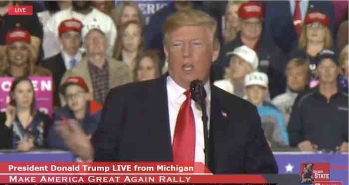 President Donald Trump holds GIGANTIC Rally in Washington, Michigan