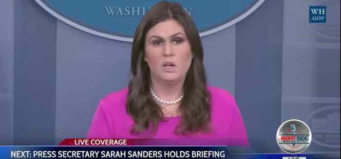 Sarah Sanders White House Briefing - Manafort Indictment