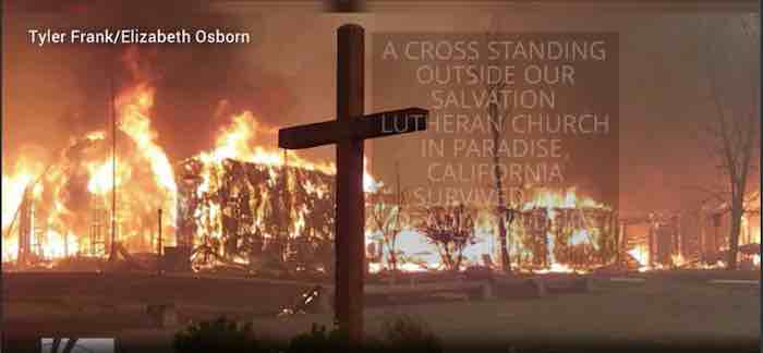 Church cross survives deadly California wildfires