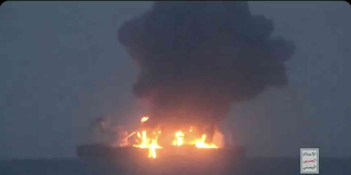Houthis burn Greek oil tanker in Red Sea, mock US by posting video of ...