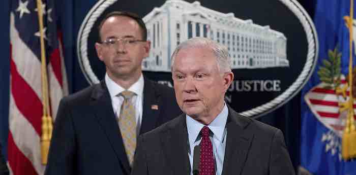 Jeff Sessions, Rod Rosenstein, Department of Justice
